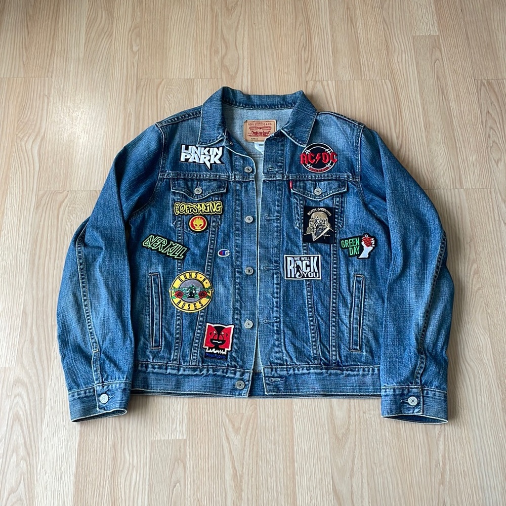 Custom Rock Band Levis Jean Jacket